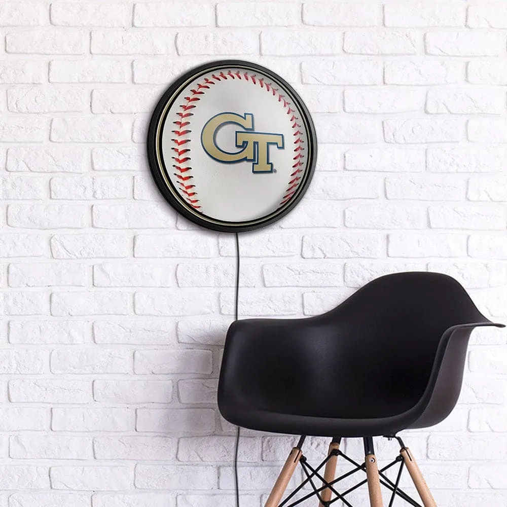 Georgia Tech Yellow Jackets: Baseball - Slimline Lighted Wall Sign