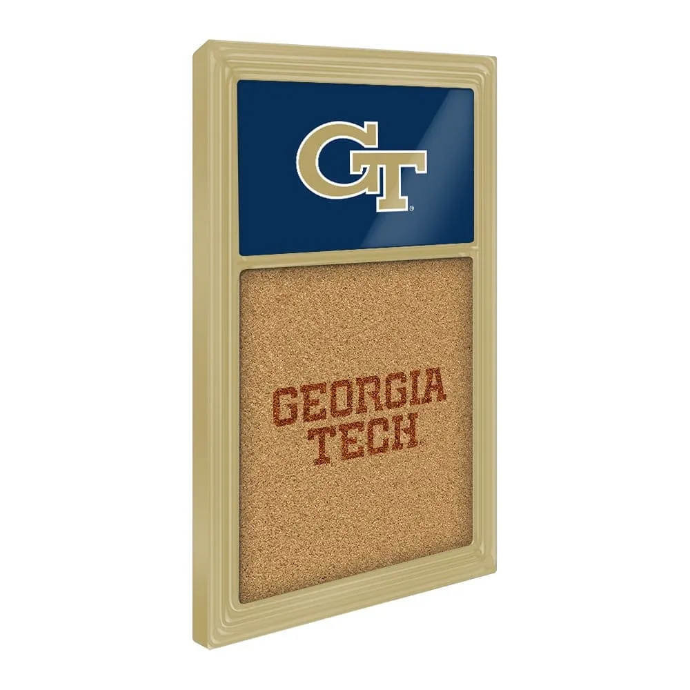 Georgia Tech Yellow Jackets: Dual Logo - Cork Note Board