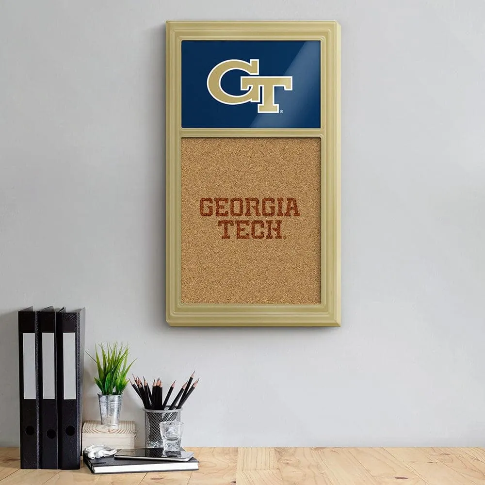 Georgia Tech Yellow Jackets: Dual Logo - Cork Note Board