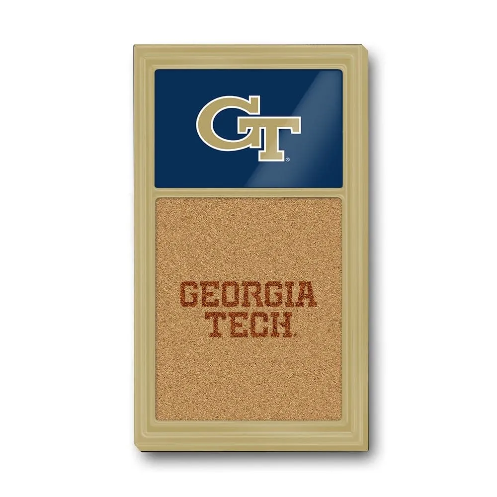 Georgia Tech Yellow Jackets: Dual Logo - Cork Note Board