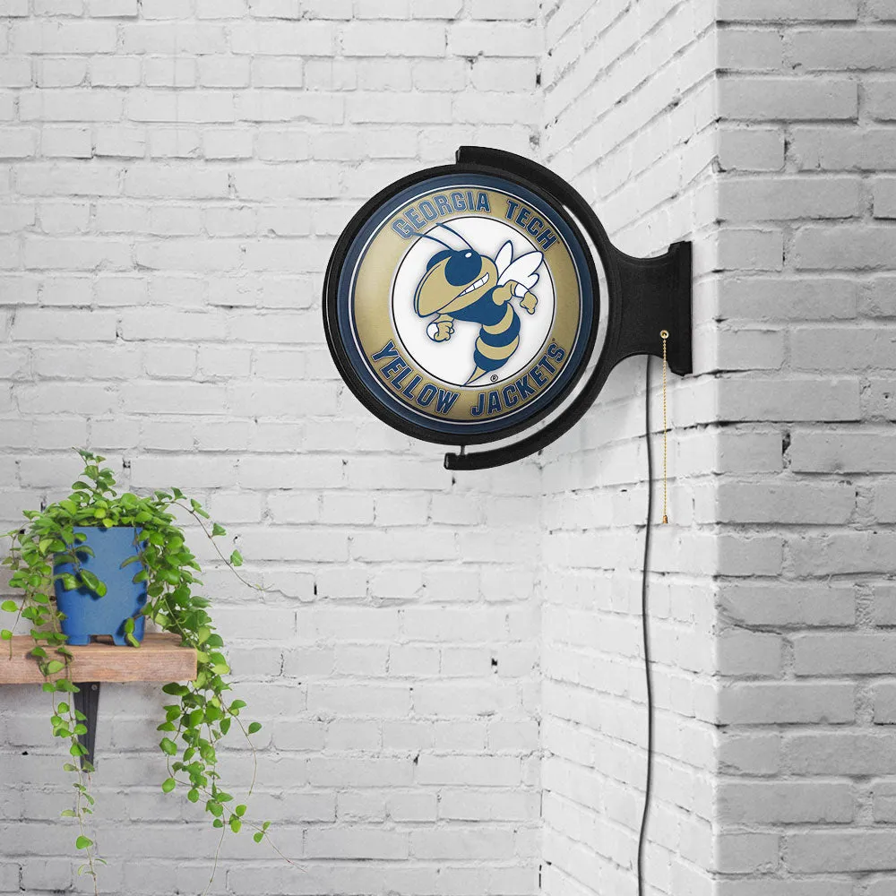 Georgia Tech Yellow Jackets: Mascot - Original Round Rotating Lighted Wall Sign
