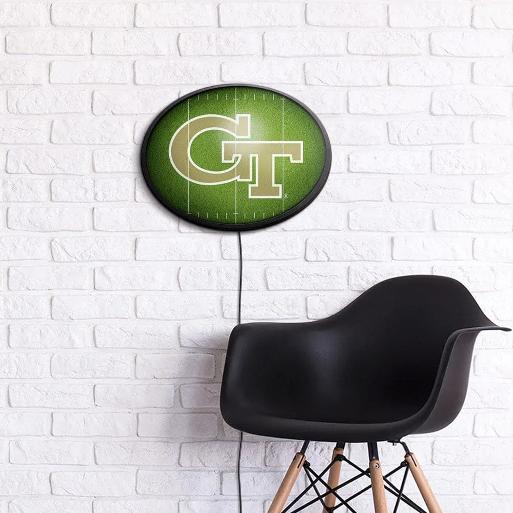 Georgia Tech Yellow Jackets: On the 50 - Oval Slimline Lighted Wall Sign