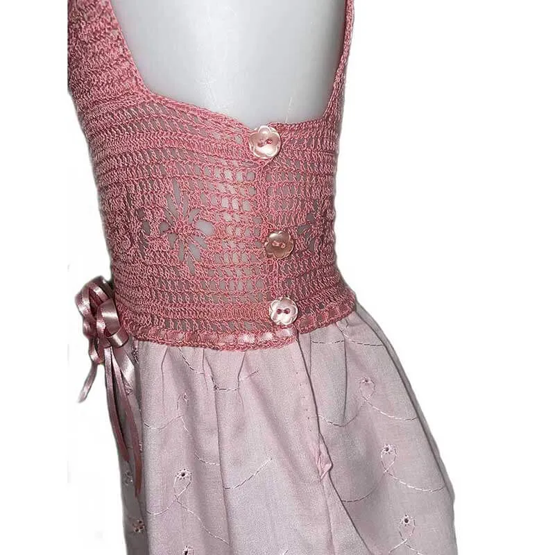 Girl Pink Dress - Rose - My Garden Collection