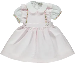 Girls Pink Pinafore Dress Set
