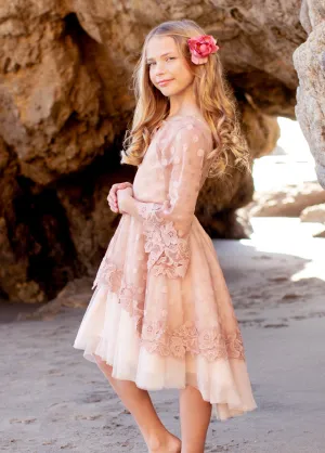 Gracyn Petticoat Dress in Desert Shell