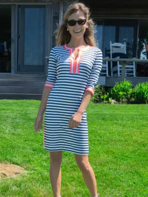 Gretchen Scott Dress, Navy/Tomato/White