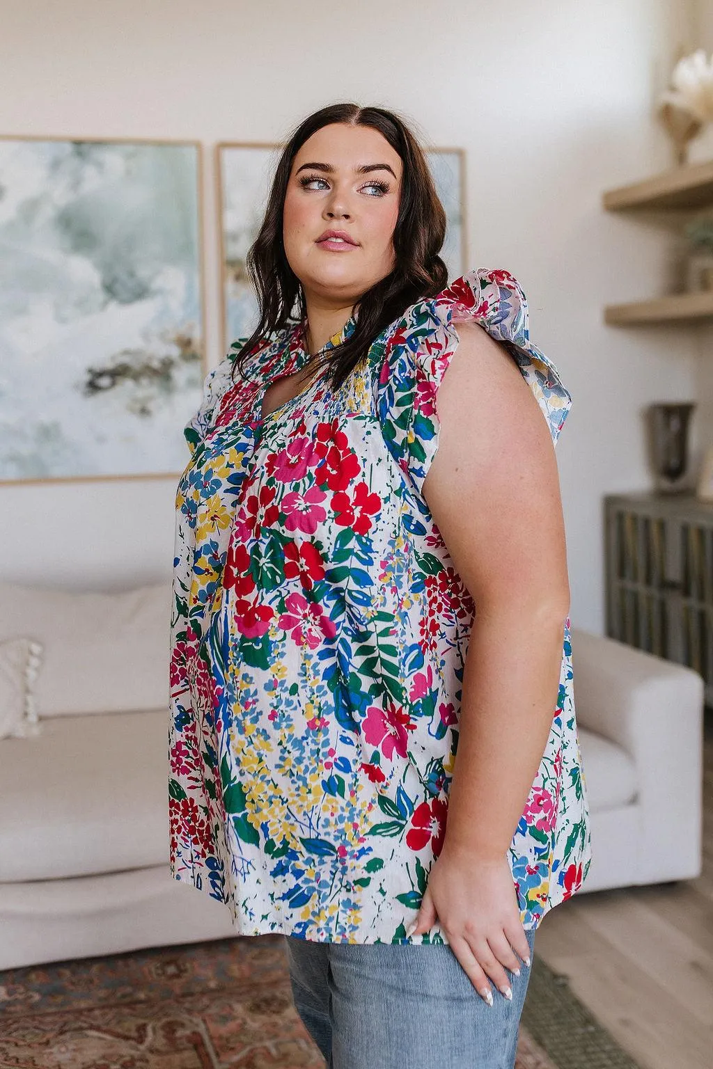 Hazel Blues® |  Floral Impressions Blouse