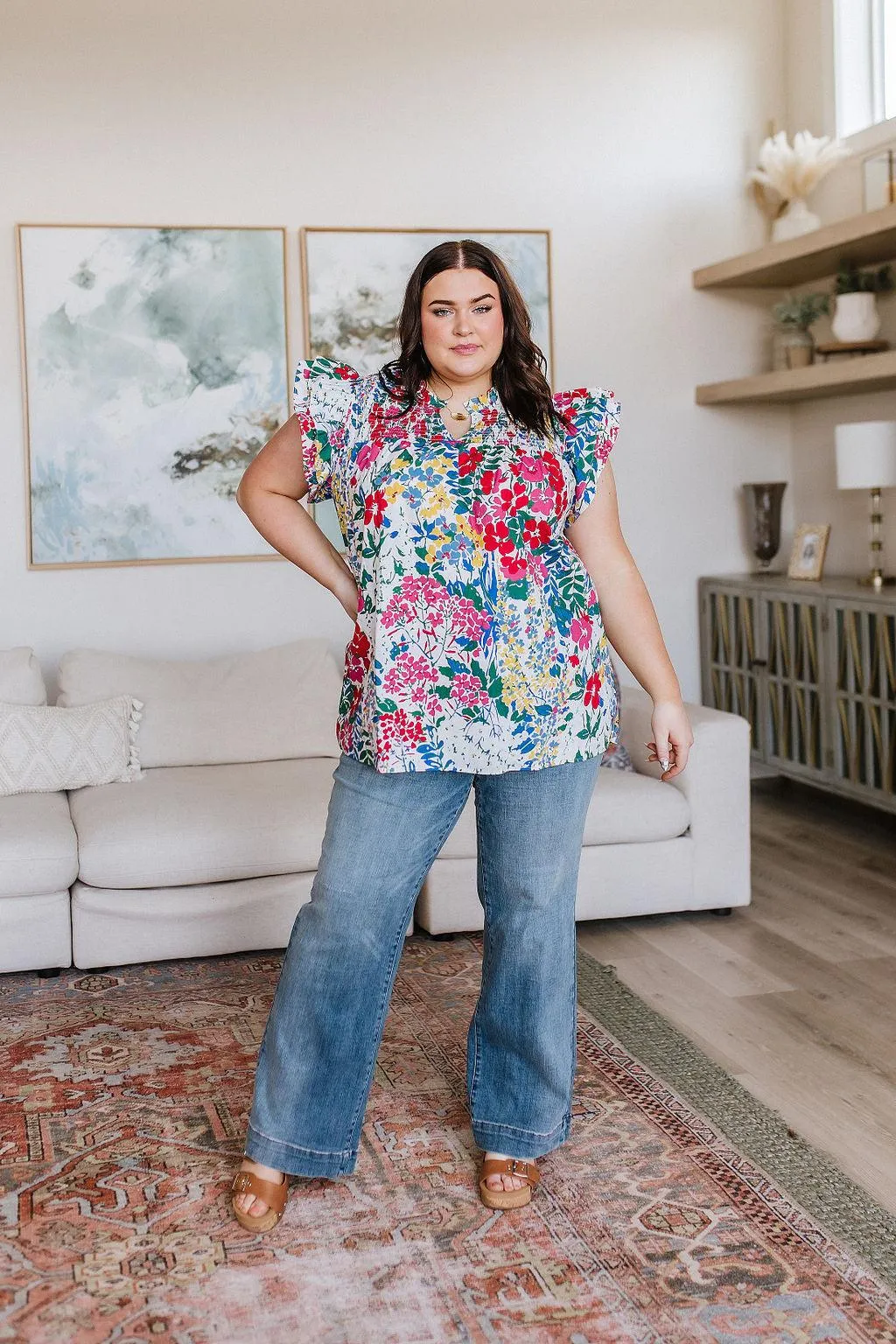 Hazel Blues® |  Floral Impressions Blouse