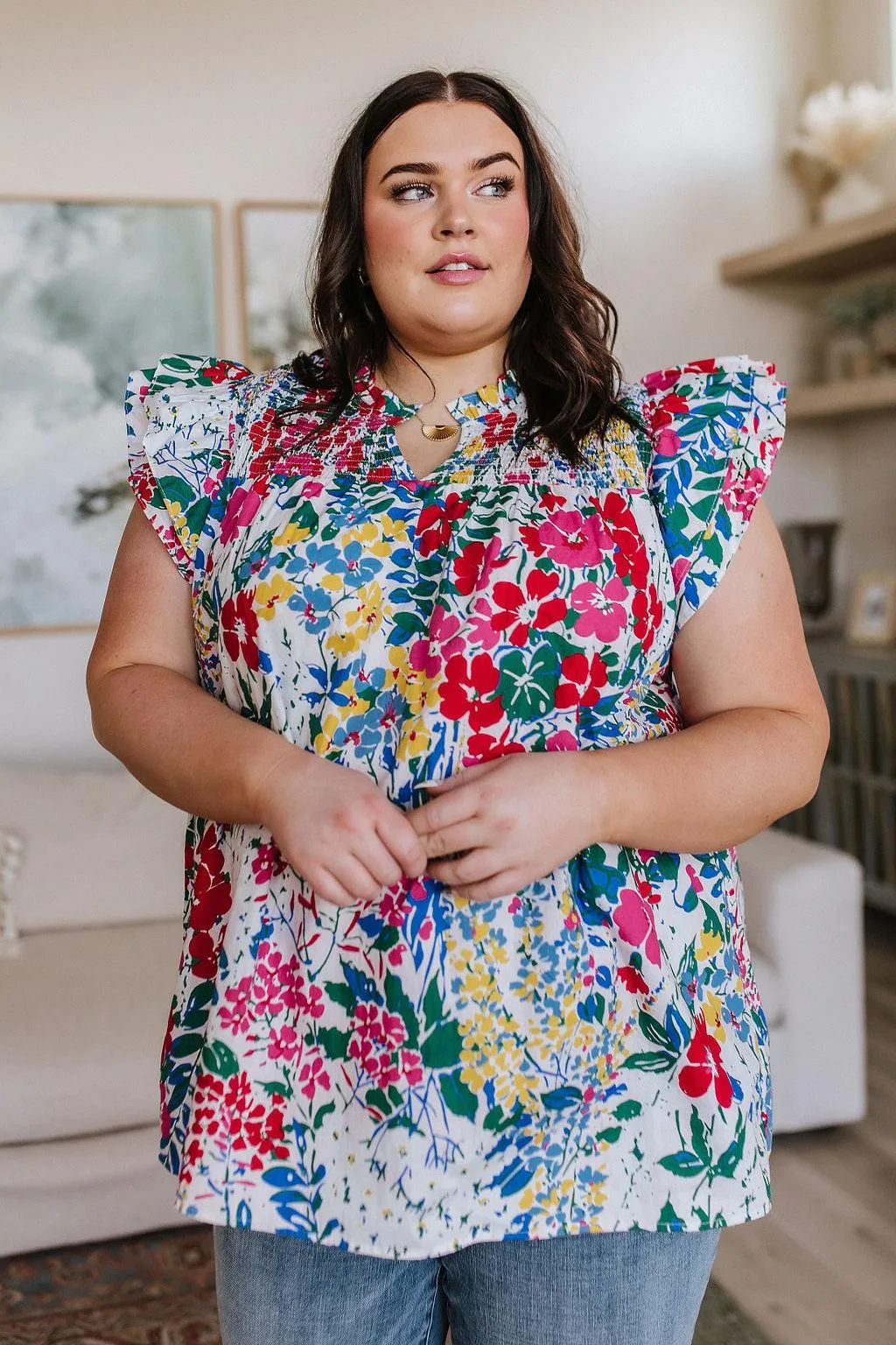 Hazel Blues® |  Floral Impressions Blouse