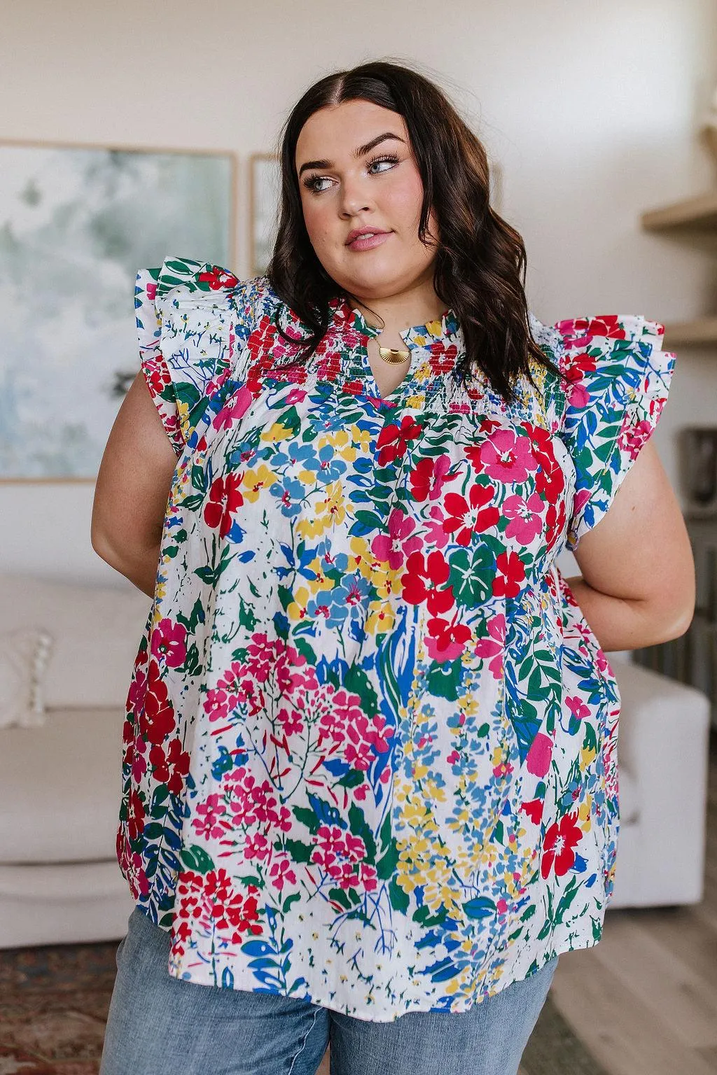 Hazel Blues® |  Floral Impressions Blouse