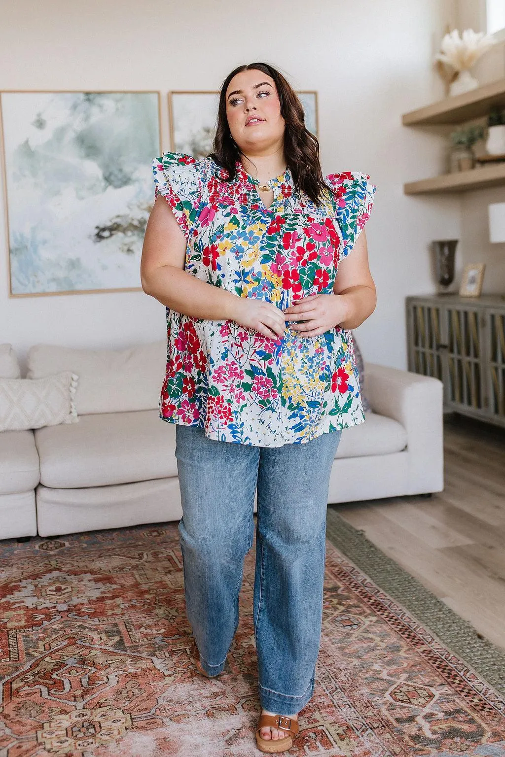 Hazel Blues® |  Floral Impressions Blouse