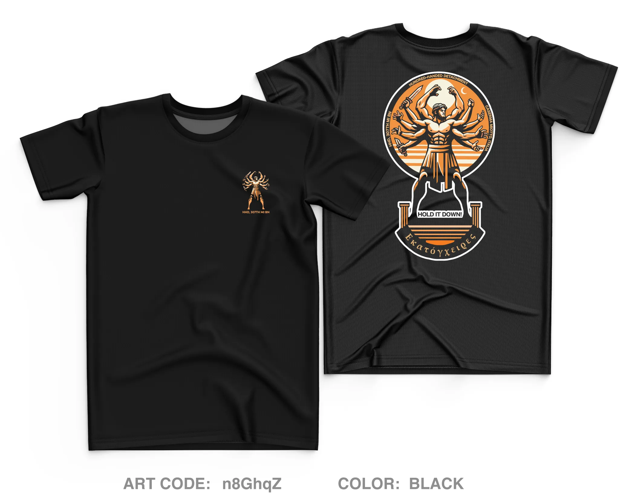 HHD, 307th MI BN Core Men's SS Performance Tee - n8GhqZ