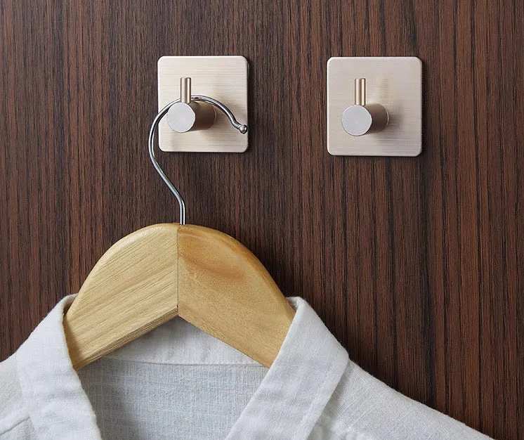 Homlly Stainless Steel Wall Hook Hangers (4pcs)