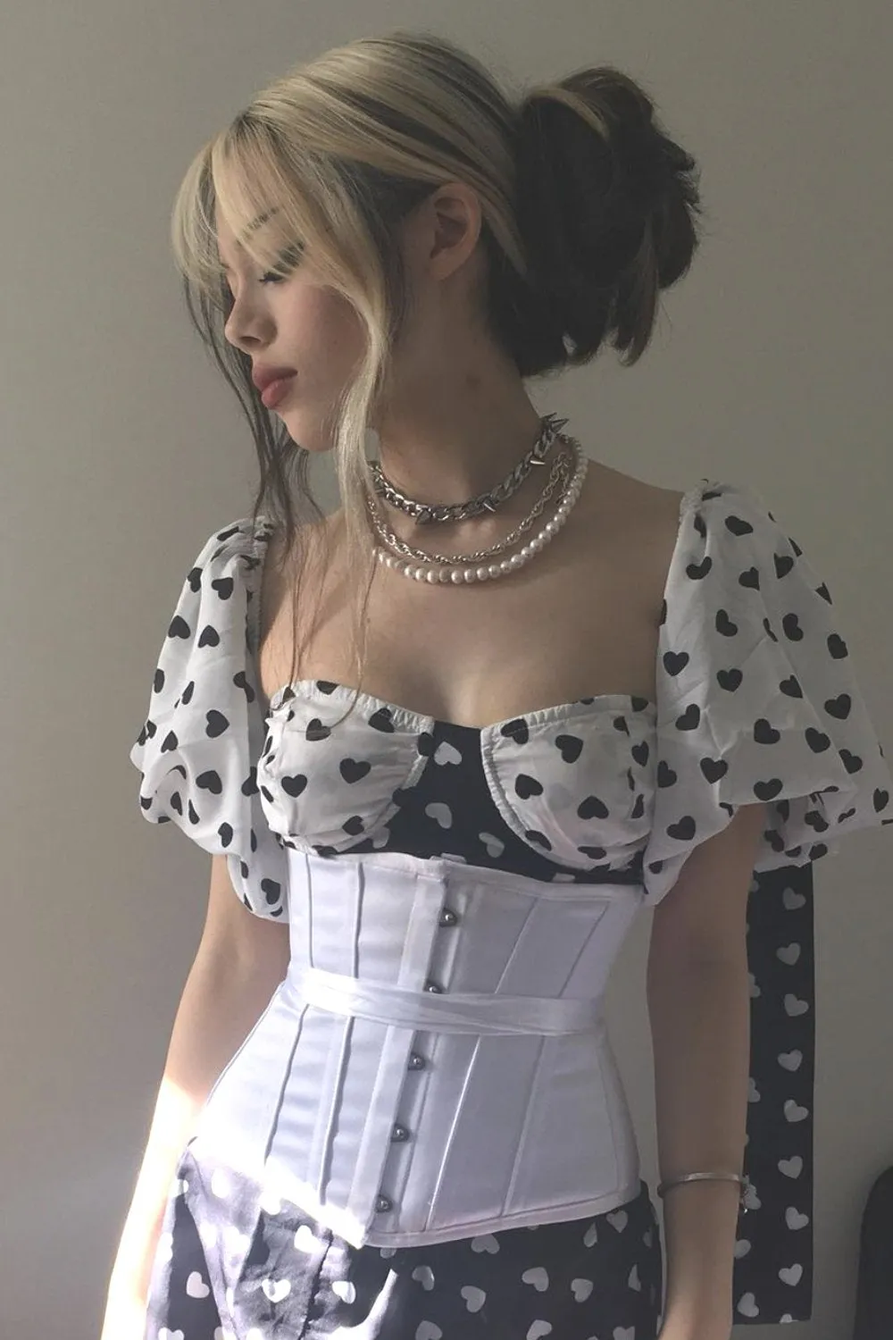 Instant Shape White Satin Underbust
