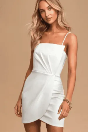 Irregular hem cross dress