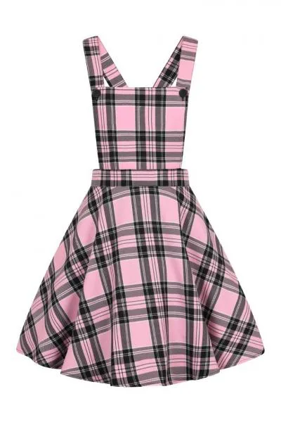 Islay Pinafore Dress - Pink Plaid -