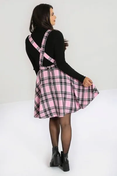 Islay Pinafore Dress - Pink Plaid -