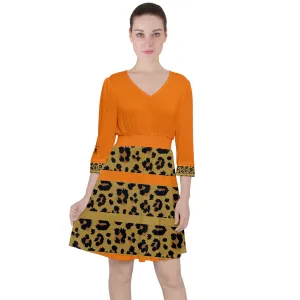 Jessica Quarter Sleeve Ruffle Waist Dress