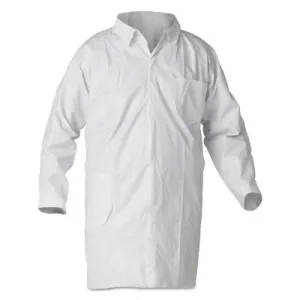 Kimberly-Clark Professional KleenGuard A40 Liquid & Particle Protection Lab Coats, Large, No Pockets, 44443