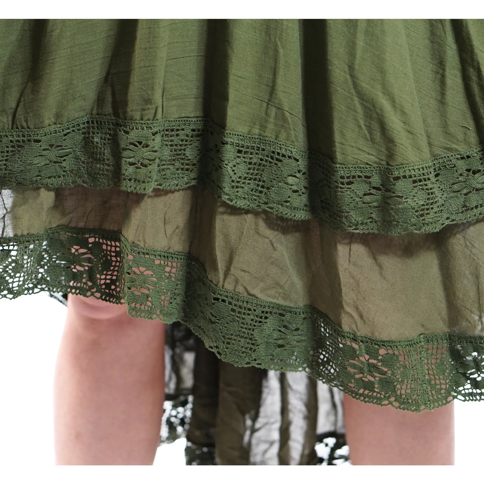 'Lace Dress' Long Sleeve - Green