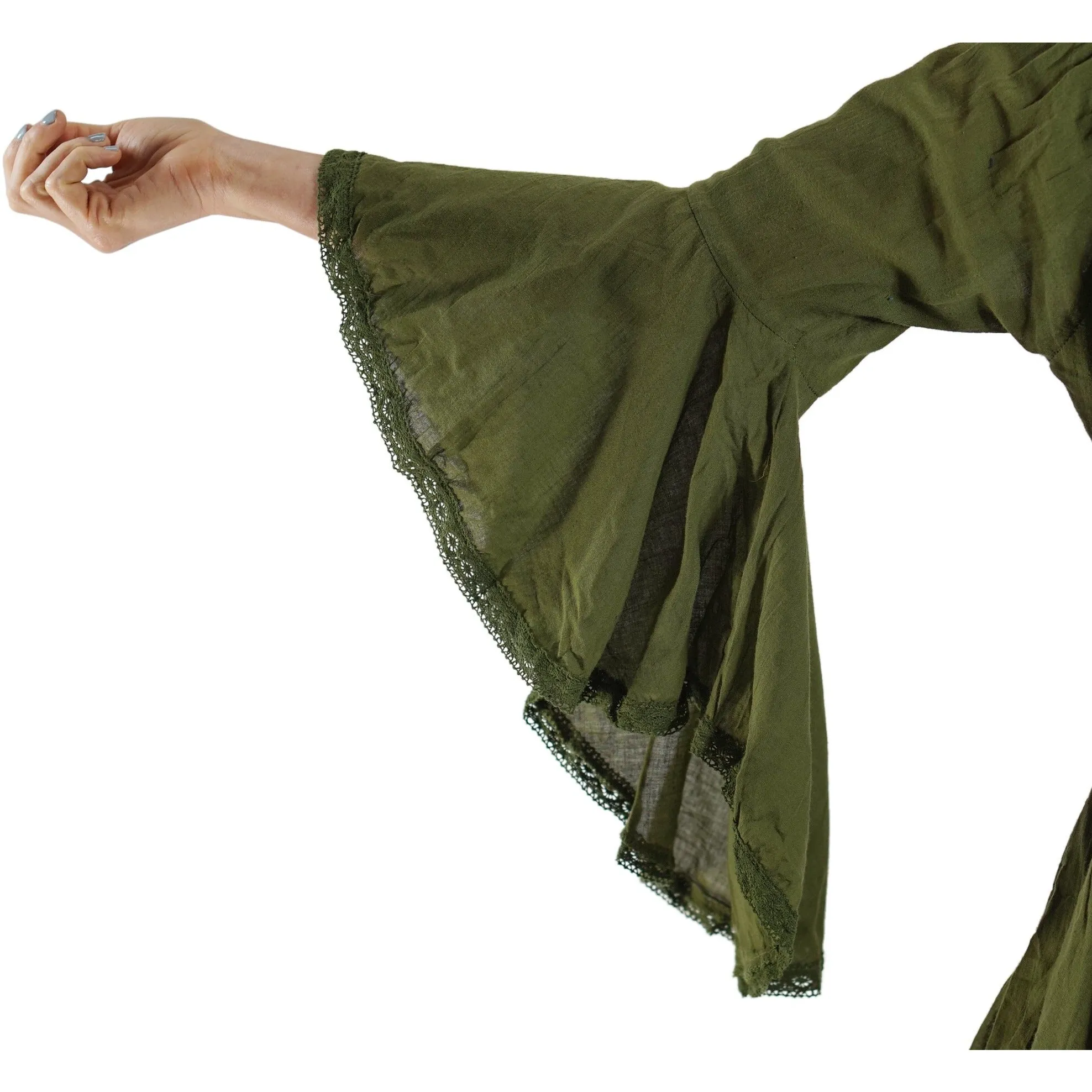 'Lace Dress' Long Sleeve - Green