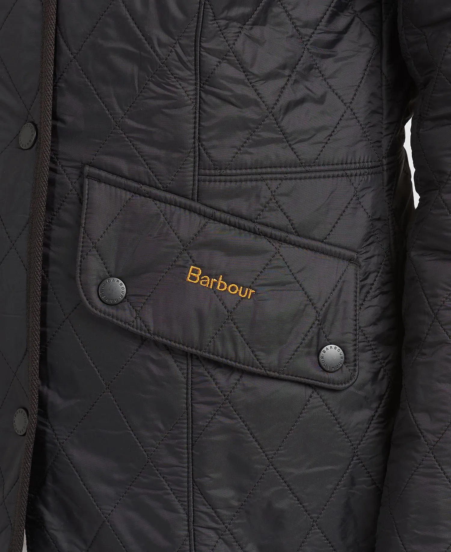LADIES BARBOUR CALVARY POLARQUILT JACKET - BLACK