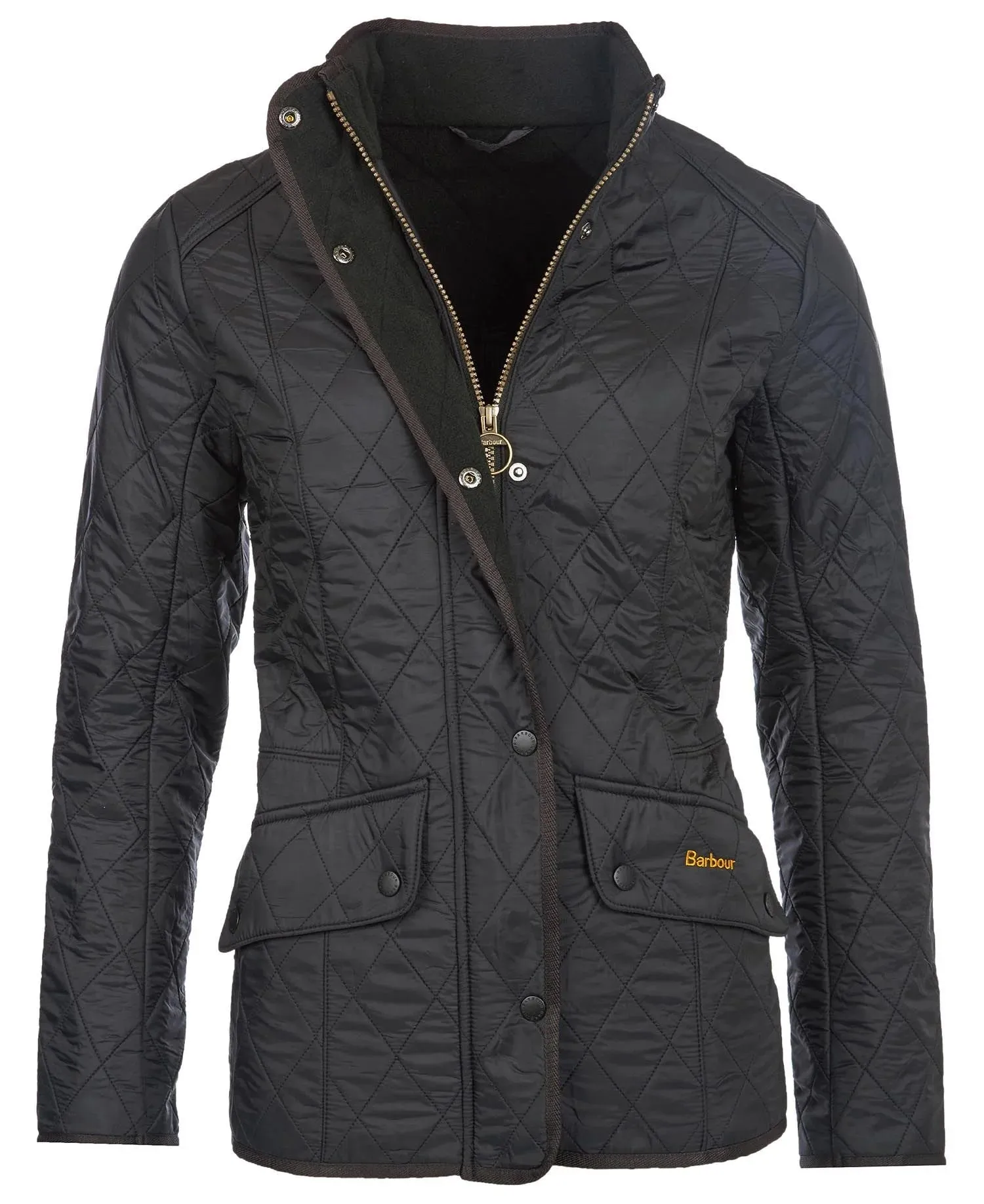 LADIES BARBOUR CALVARY POLARQUILT JACKET - BLACK