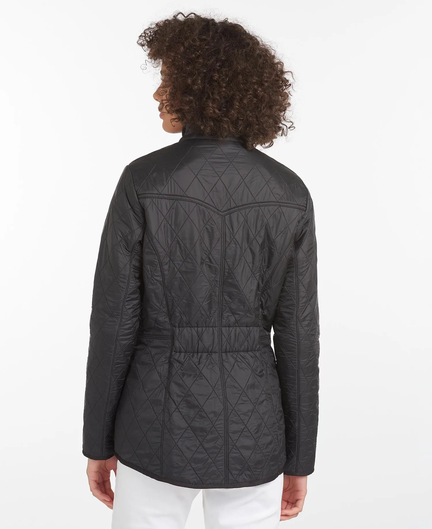 LADIES BARBOUR CALVARY POLARQUILT JACKET - BLACK