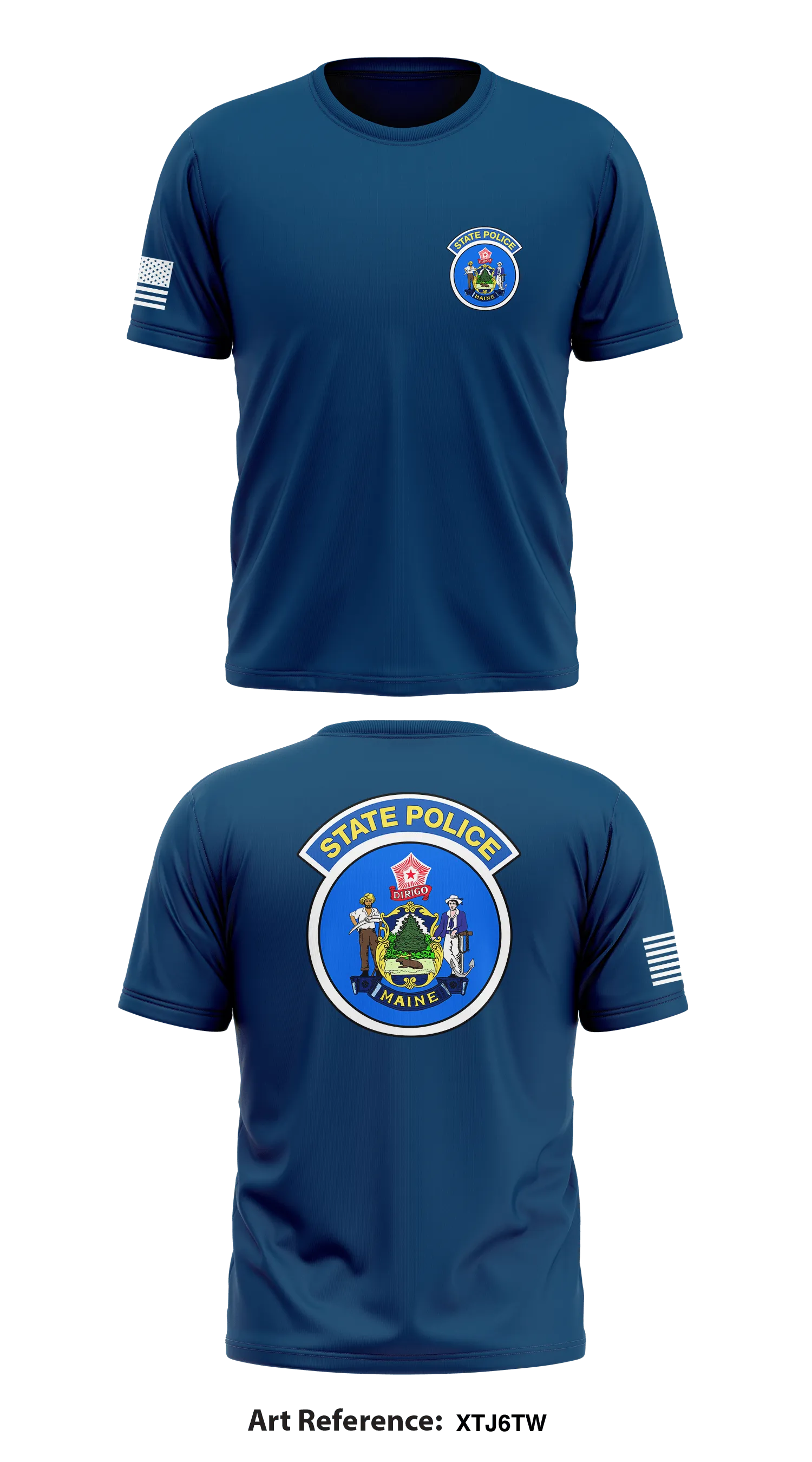 Maine State Police Store 1 Core Men's SS Performance Tee - XTj6TW