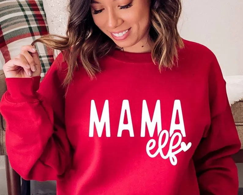 Mama Elf Christmas Jumper