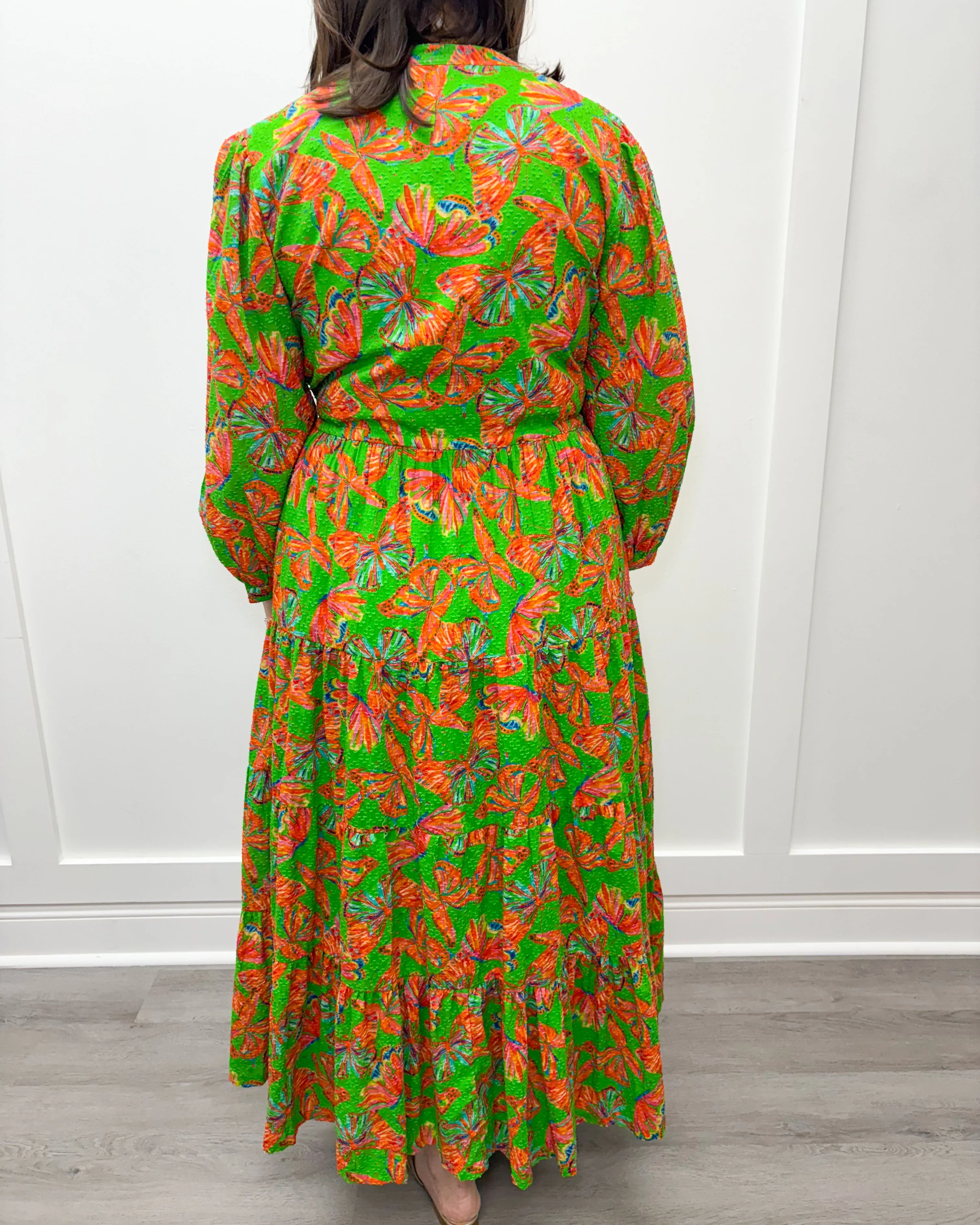 Maria Dobby Maxi Dress - Butterfly