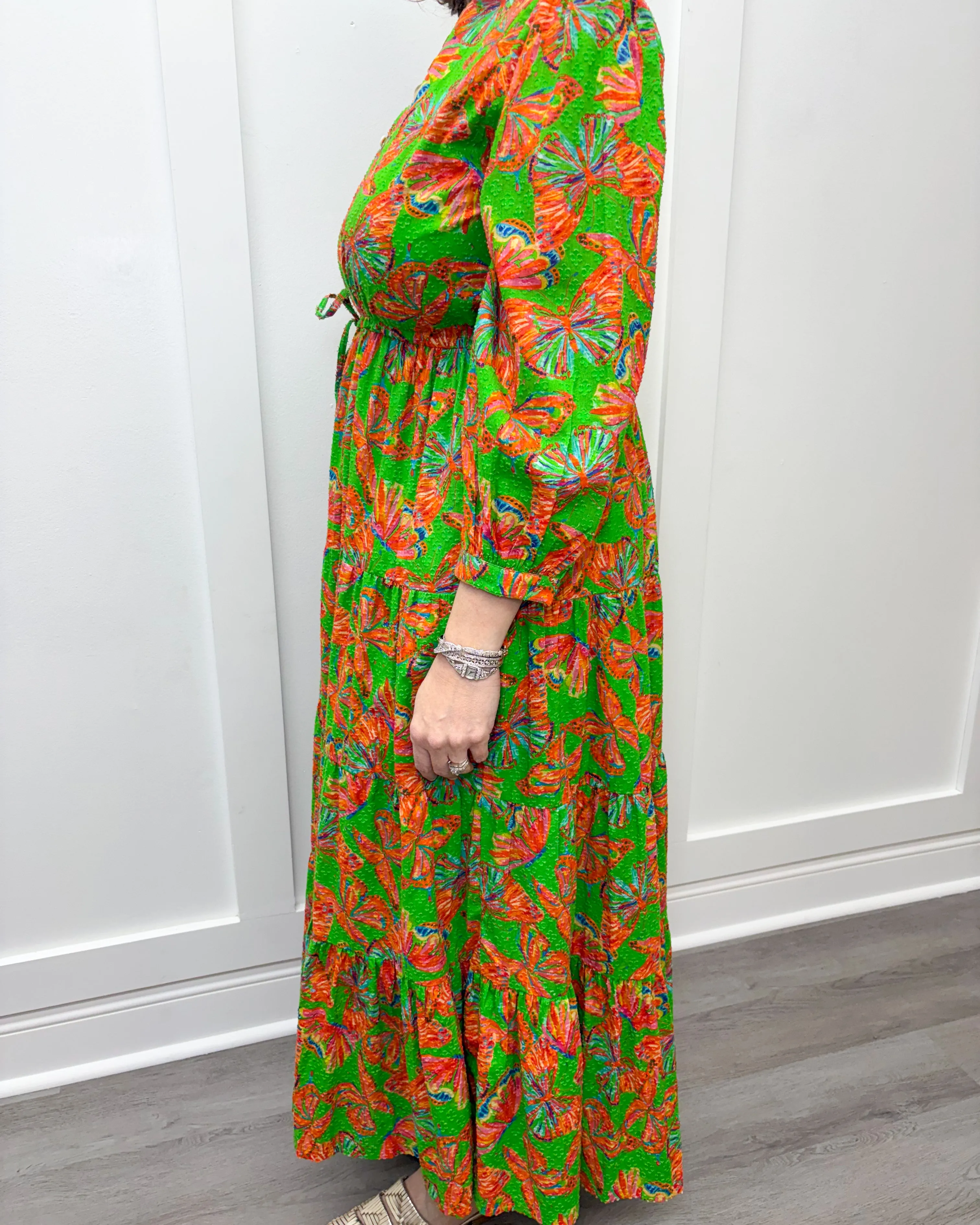 Maria Dobby Maxi Dress - Butterfly
