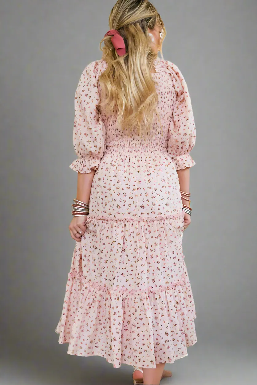Matching Mommy & Me Tiered Smocked Dresses – Elegant Puff Sleeve Dress Set