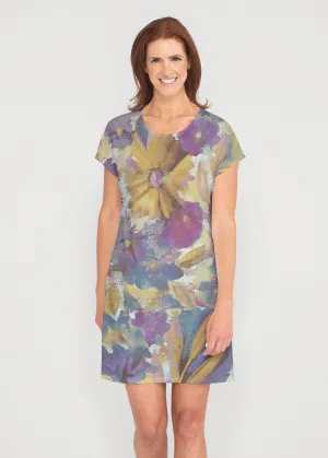 Maya (17266) ~ French Terry Short Sleeve Crew Dress