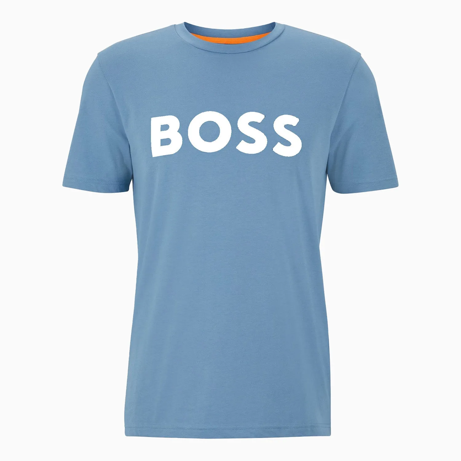 Men's Cotton Jersey T-Shirt  With Rubber Print Logo