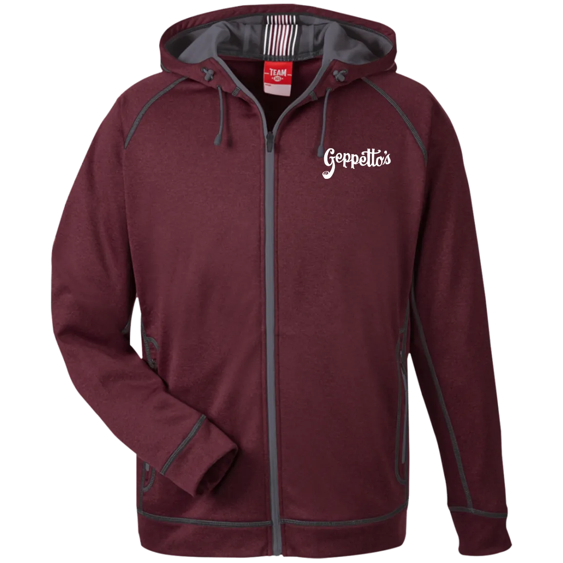 Men's Heathered Performance Hooded Jacket