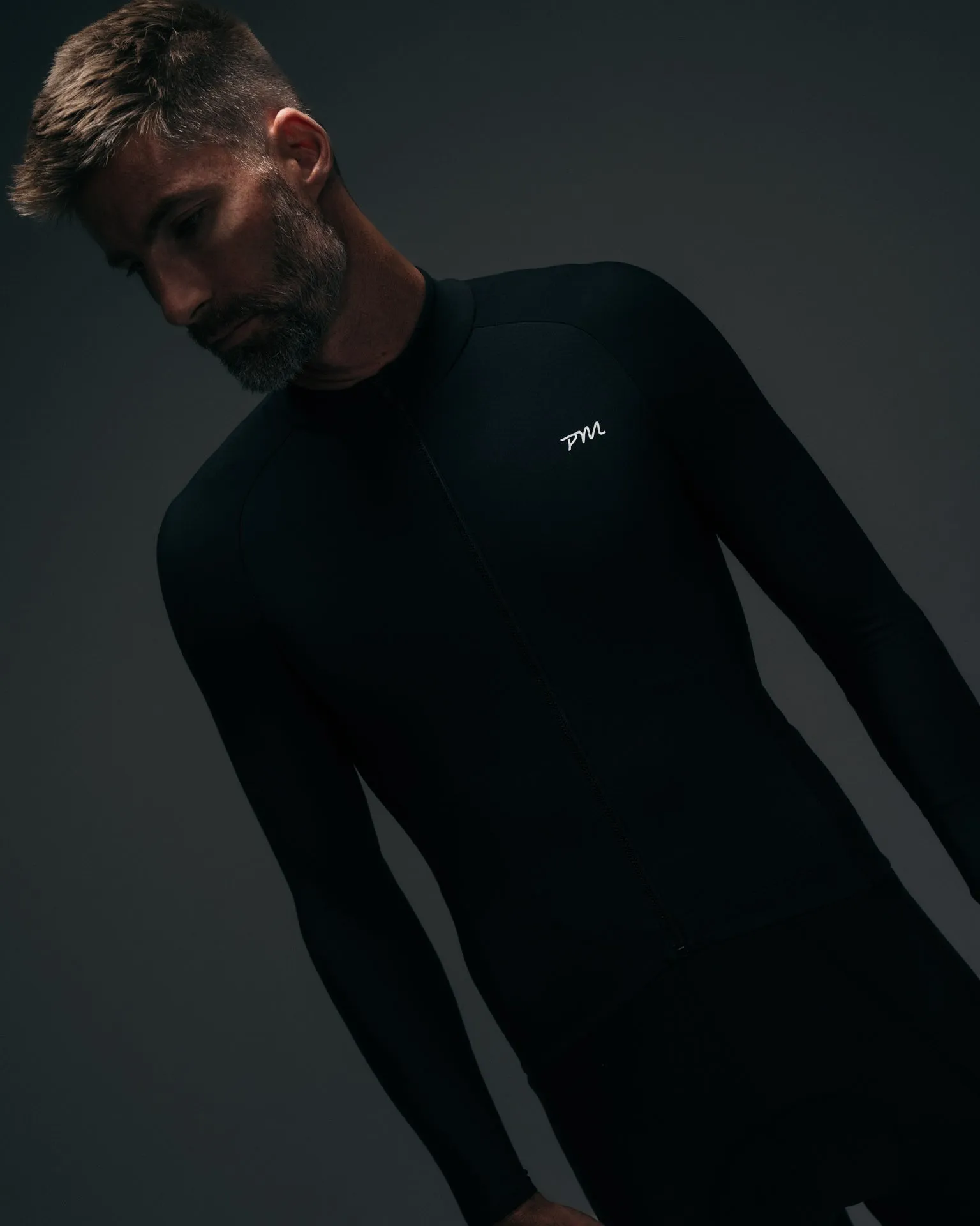 Mens Pro Midweight Thermal Jersey - PM Black