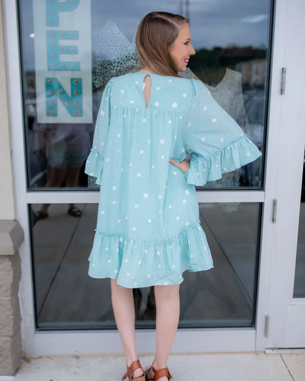 Mint Dots of Love Dress