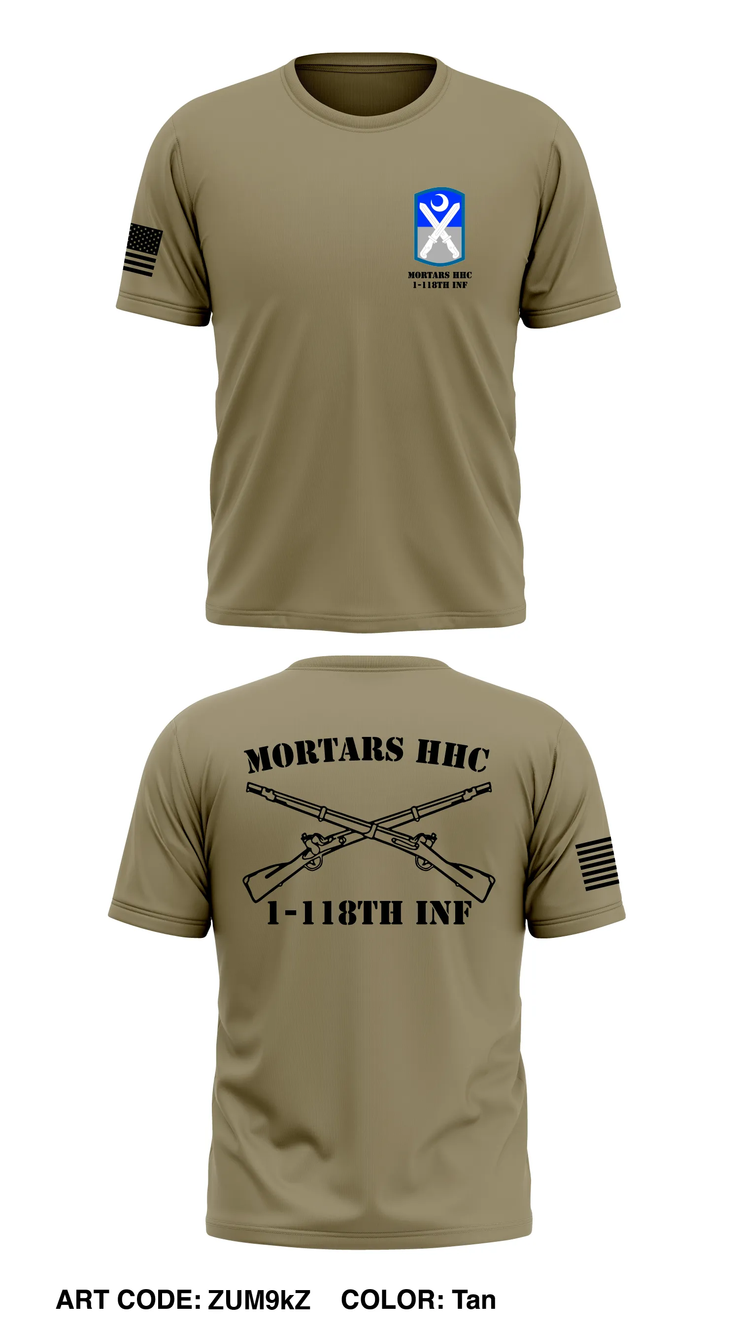 Mortars HHC 1-118th Inf Store 1 Core Men's SS Performance Tee - ZUM9kZ