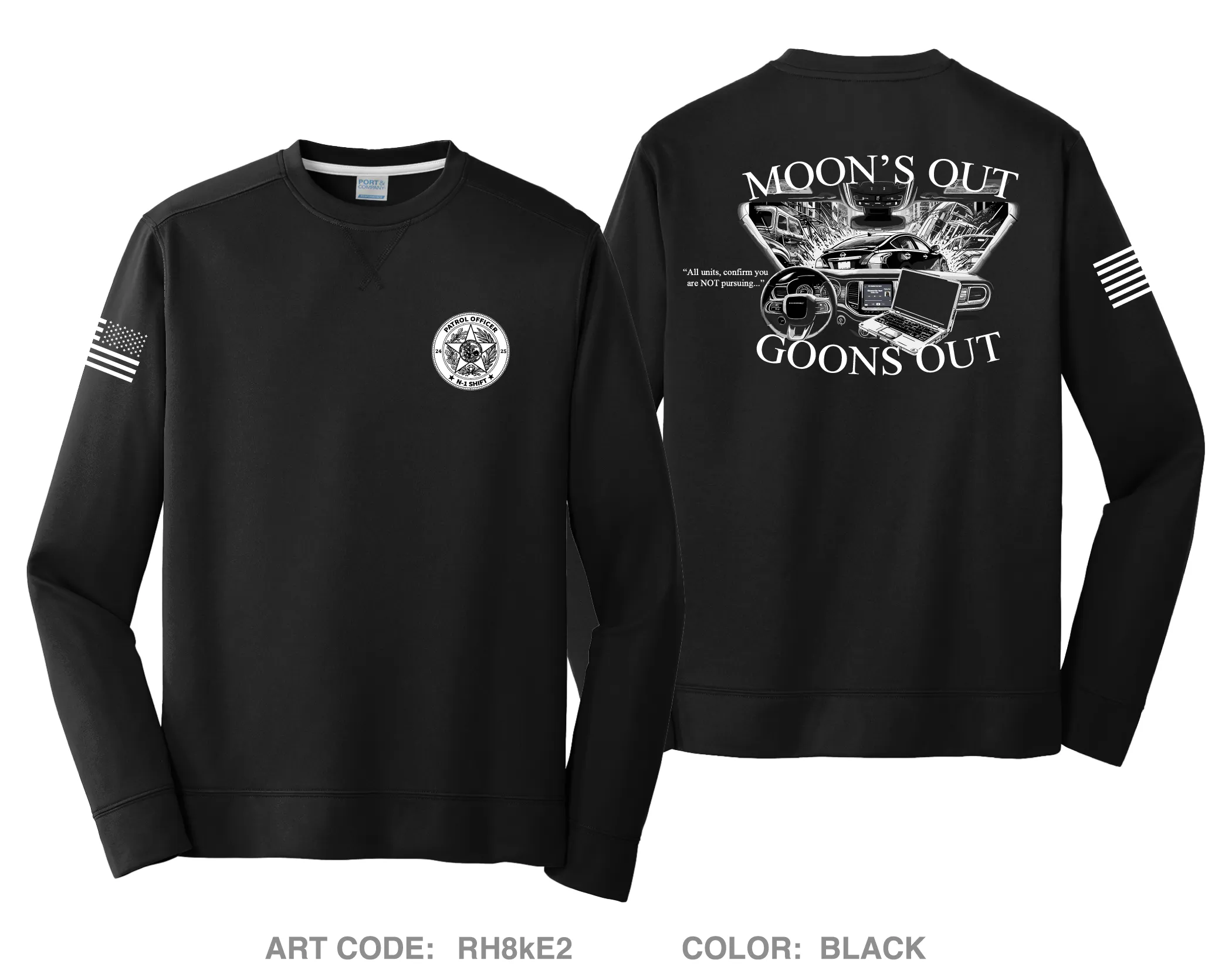 N1-24|25 HI-Tech Performance Crewneck Sweatshirt - RH8kE2