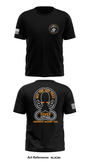 New York State Police Underwater Recovery Team Store 1 Core Men's SS Performance Tee - NL3C8A