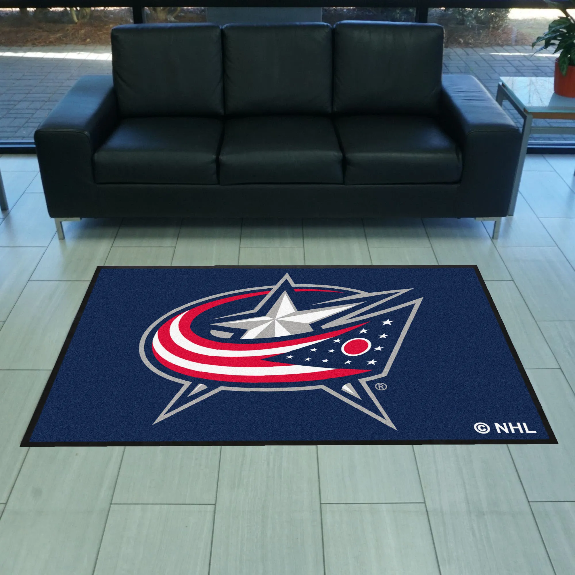 NHL - Columbus Blue Jackets 4X6 Logo Mat - Landscape