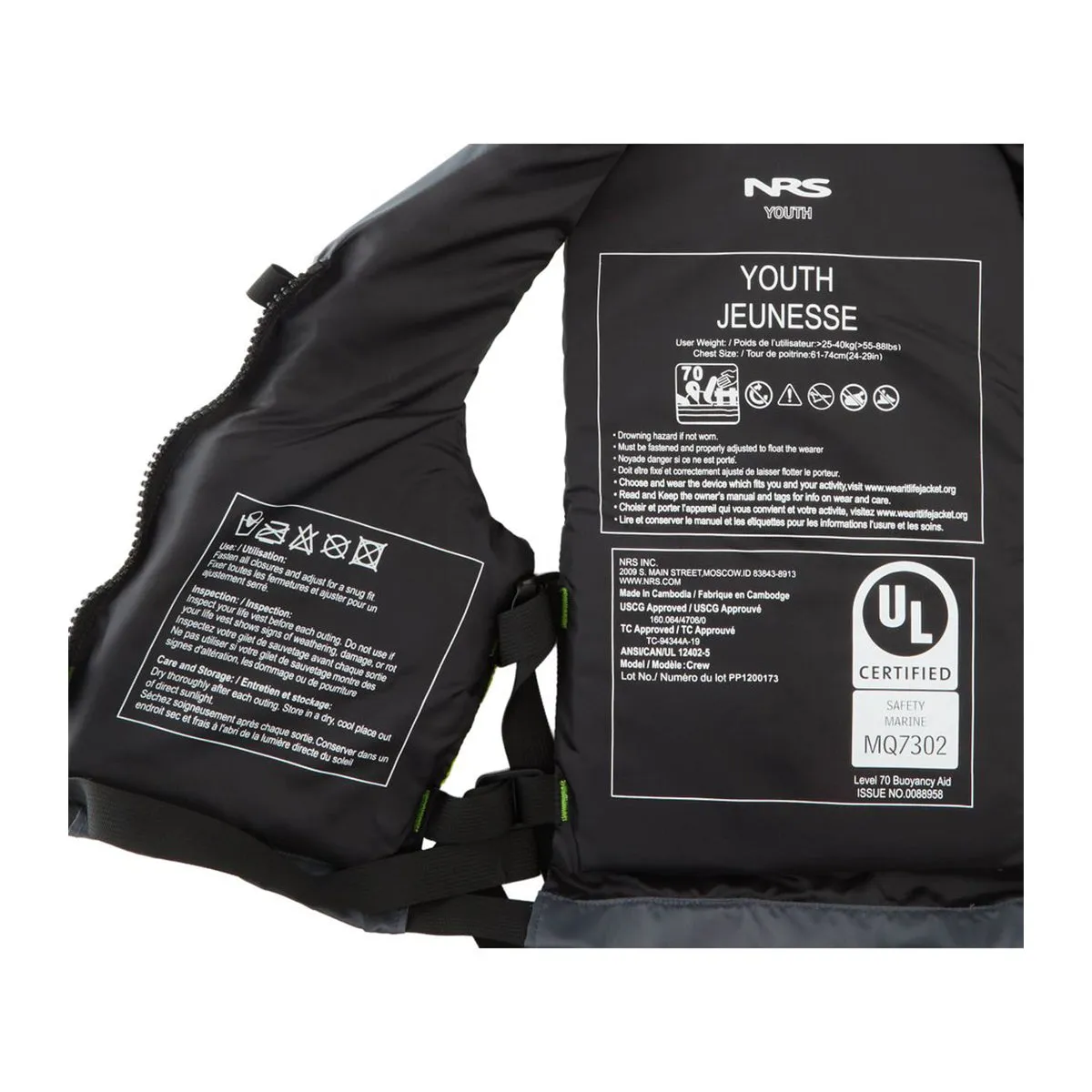 NRS Crew Youth PFD Life Jacket