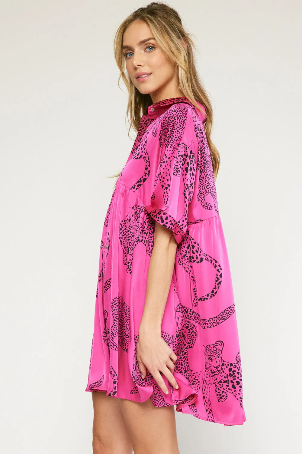 On The Prowl Dress in Hot Pink