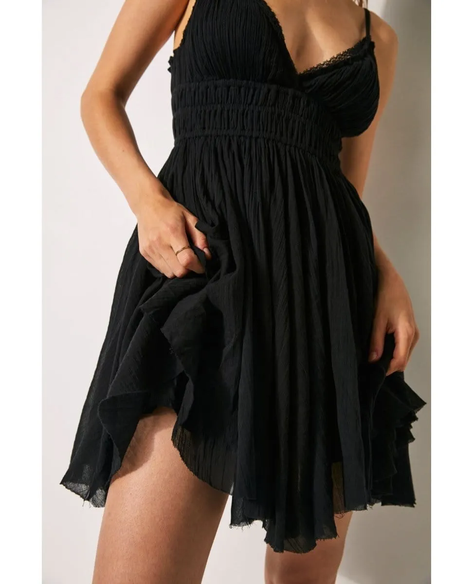 One Delia Slip Dress Black