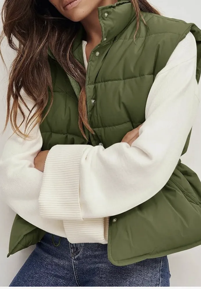 Padded Gilet Women's Vest - Sleeveless Insulated Jacket for Women - Lightweight Outdoor Layering - Ideal for Casual Wear