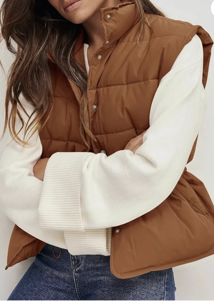 Padded Gilet Women's Vest - Sleeveless Insulated Jacket for Women - Lightweight Outdoor Layering - Ideal for Casual Wear