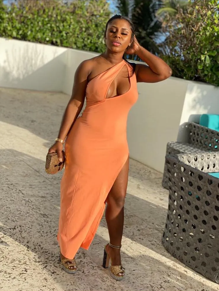 Painted On Maxi Dress - Coral