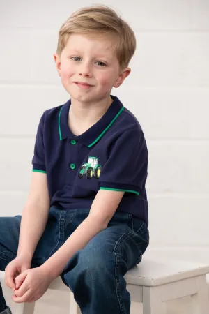 Pier Short Sleeve Polo Shirt - Green Tractor