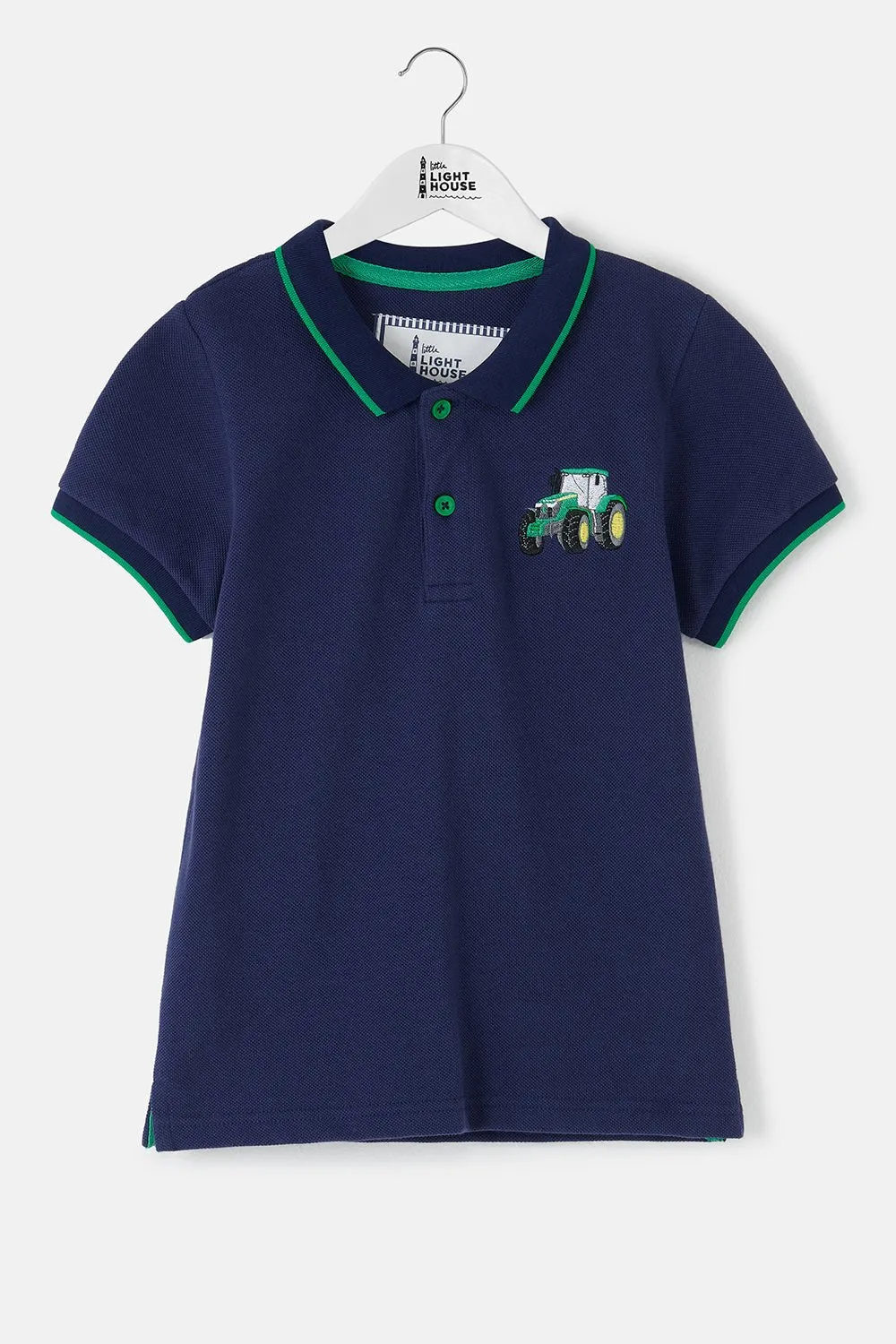 Pier Short Sleeve Polo Shirt - Green Tractor